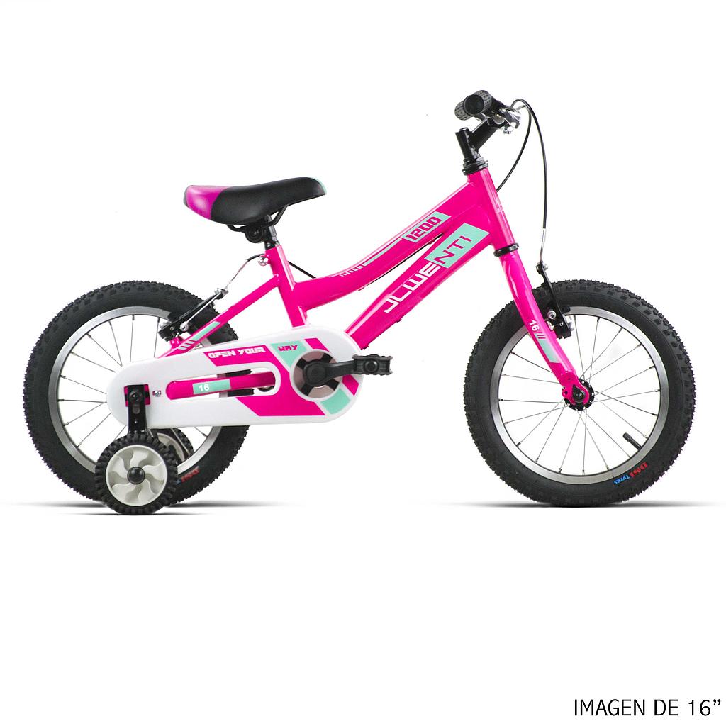 Bici-18"-Niña-Rosa/Blanco